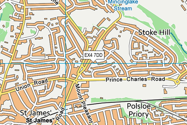 EX4 7DD map - OS VectorMap District (Ordnance Survey)