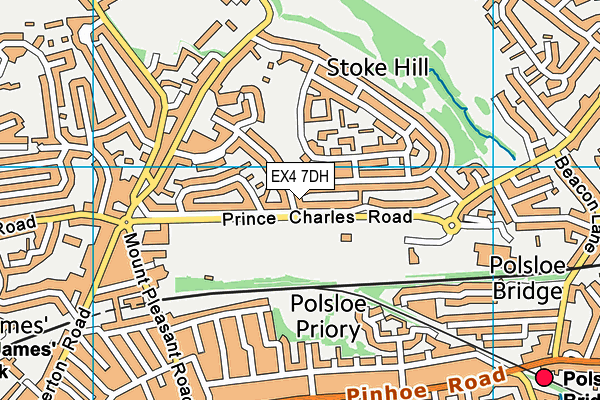 EX4 7DH map - OS VectorMap District (Ordnance Survey)