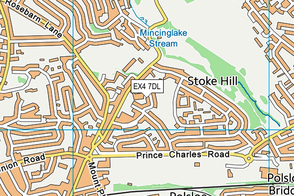 EX4 7DL map - OS VectorMap District (Ordnance Survey)