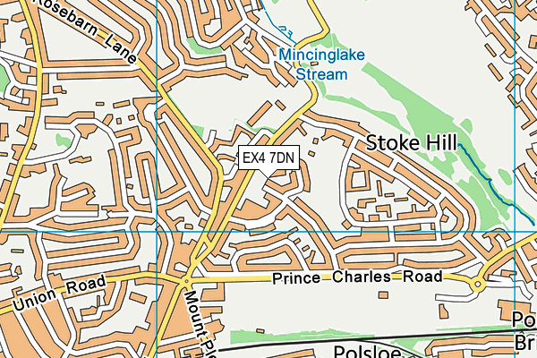 EX4 7DN map - OS VectorMap District (Ordnance Survey)