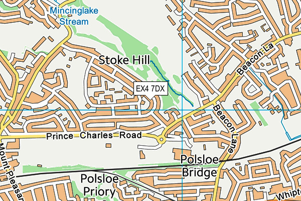 EX4 7DX map - OS VectorMap District (Ordnance Survey)