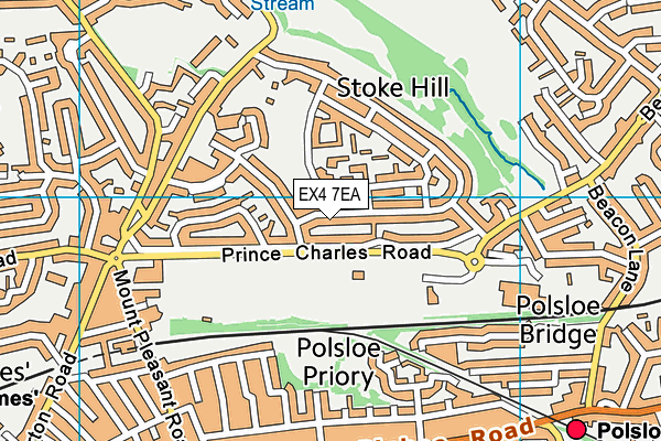 EX4 7EA map - OS VectorMap District (Ordnance Survey)