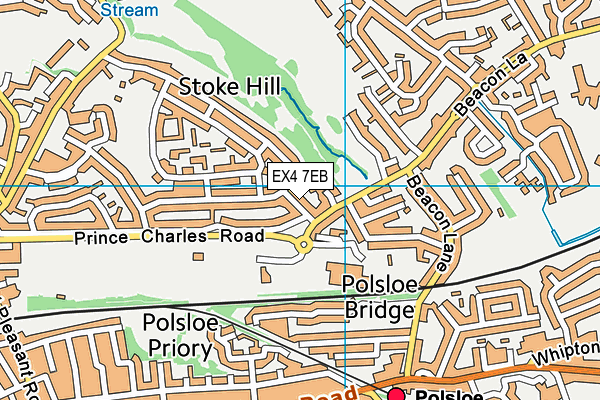 EX4 7EB map - OS VectorMap District (Ordnance Survey)