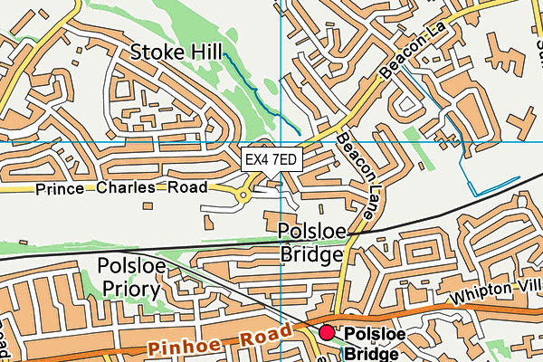 EX4 7ED map - OS VectorMap District (Ordnance Survey)