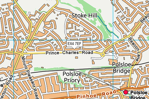 EX4 7EF map - OS VectorMap District (Ordnance Survey)