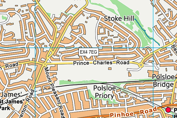 EX4 7EG map - OS VectorMap District (Ordnance Survey)