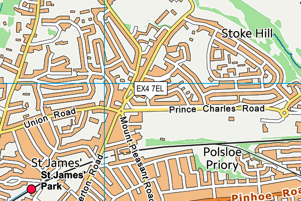 EX4 7EL map - OS VectorMap District (Ordnance Survey)