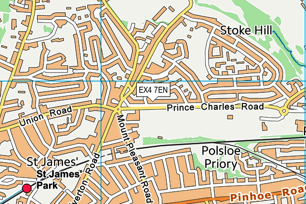 EX4 7EN map - OS VectorMap District (Ordnance Survey)
