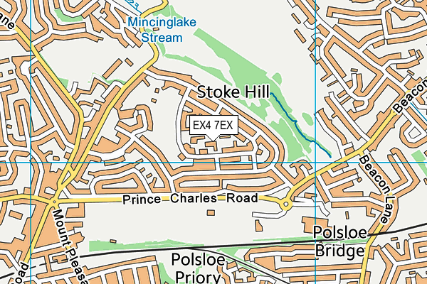 EX4 7EX map - OS VectorMap District (Ordnance Survey)