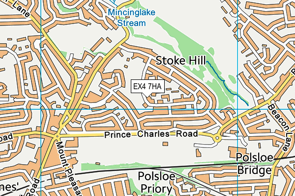 EX4 7HA map - OS VectorMap District (Ordnance Survey)