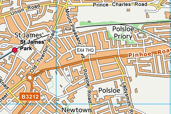 EX4 7HQ map - OS VectorMap District (Ordnance Survey)