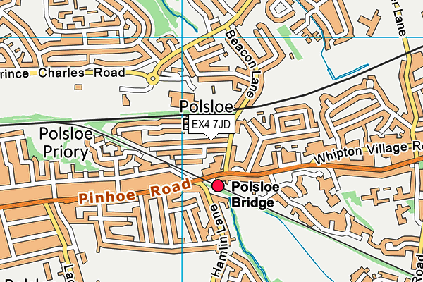 EX4 7JD map - OS VectorMap District (Ordnance Survey)