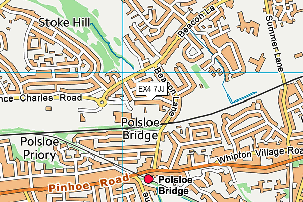 EX4 7JJ map - OS VectorMap District (Ordnance Survey)