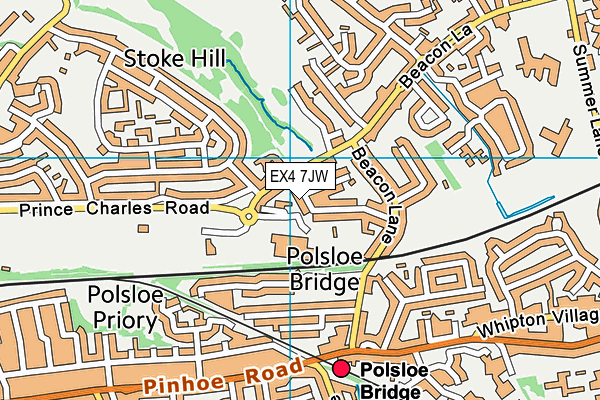 EX4 7JW map - OS VectorMap District (Ordnance Survey)
