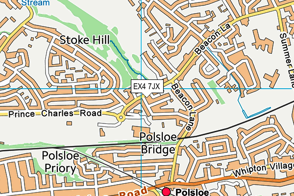 EX4 7JX map - OS VectorMap District (Ordnance Survey)