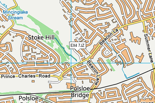 EX4 7JZ map - OS VectorMap District (Ordnance Survey)