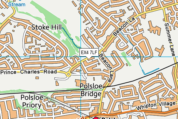 EX4 7LF map - OS VectorMap District (Ordnance Survey)