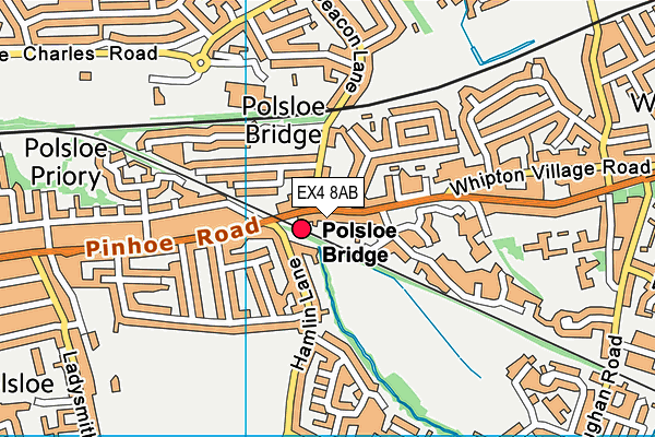 EX4 8AB map - OS VectorMap District (Ordnance Survey)