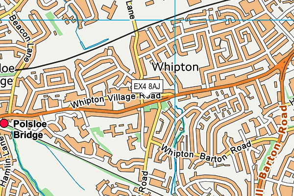EX4 8AJ map - OS VectorMap District (Ordnance Survey)