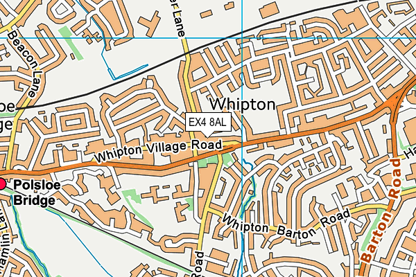 EX4 8AL map - OS VectorMap District (Ordnance Survey)