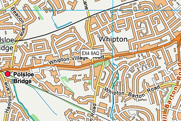 EX4 8AQ map - OS VectorMap District (Ordnance Survey)