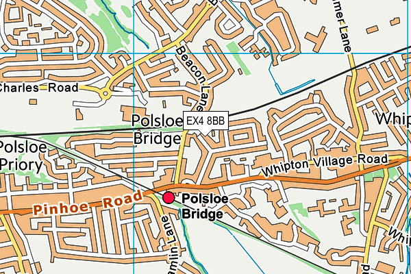 EX4 8BB map - OS VectorMap District (Ordnance Survey)