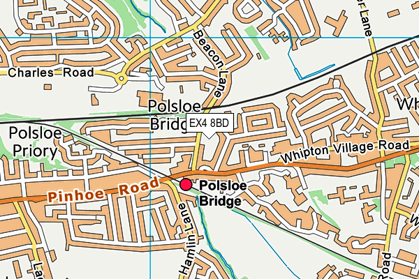 EX4 8BD map - OS VectorMap District (Ordnance Survey)