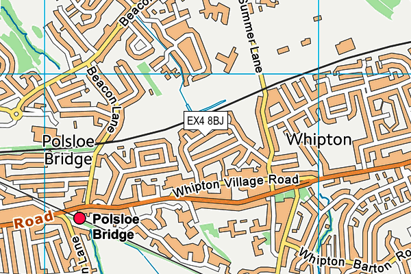 EX4 8BJ map - OS VectorMap District (Ordnance Survey)