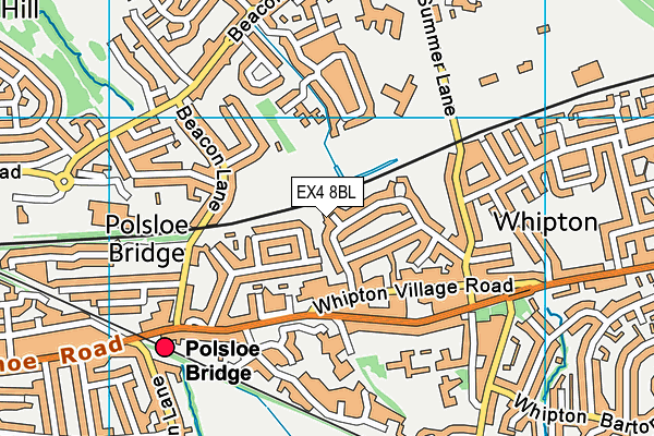 EX4 8BL map - OS VectorMap District (Ordnance Survey)