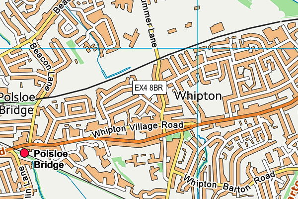 EX4 8BR map - OS VectorMap District (Ordnance Survey)