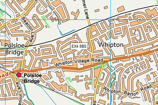 EX4 8BS map - OS VectorMap District (Ordnance Survey)