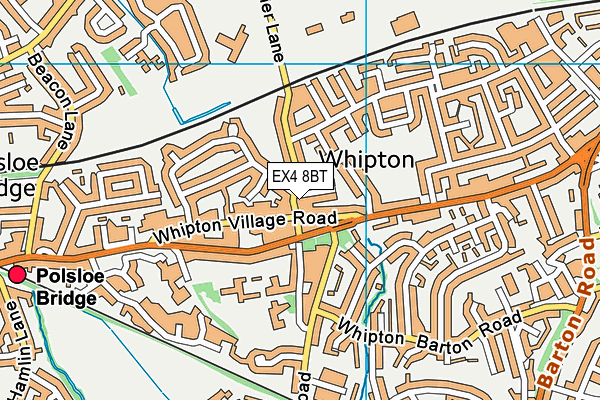 EX4 8BT map - OS VectorMap District (Ordnance Survey)