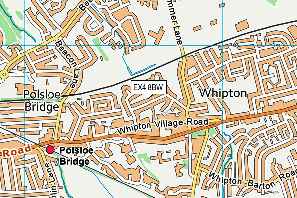 EX4 8BW map - OS VectorMap District (Ordnance Survey)