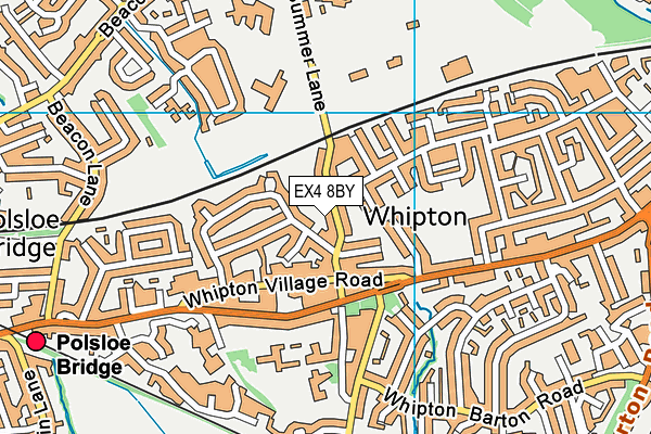 EX4 8BY map - OS VectorMap District (Ordnance Survey)