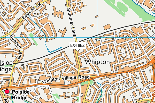 EX4 8BZ map - OS VectorMap District (Ordnance Survey)