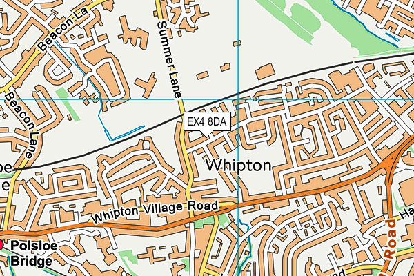 EX4 8DA map - OS VectorMap District (Ordnance Survey)