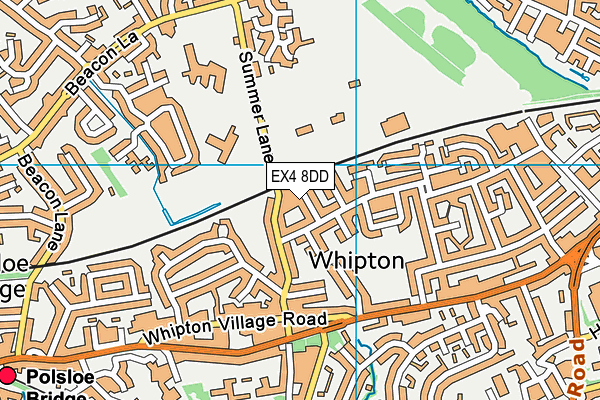 EX4 8DD map - OS VectorMap District (Ordnance Survey)