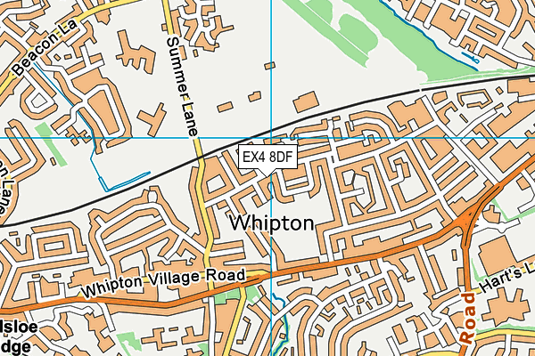 Summerway Middle School (Closed) map (EX4 8DF) - OS VectorMap District (Ordnance Survey)