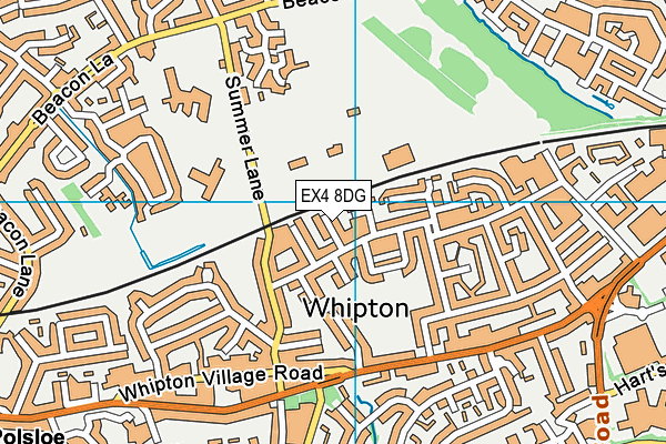 EX4 8DG map - OS VectorMap District (Ordnance Survey)