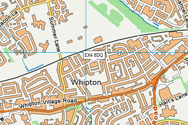 EX4 8DQ map - OS VectorMap District (Ordnance Survey)