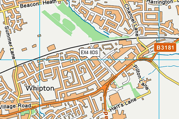 EX4 8DS map - OS VectorMap District (Ordnance Survey)