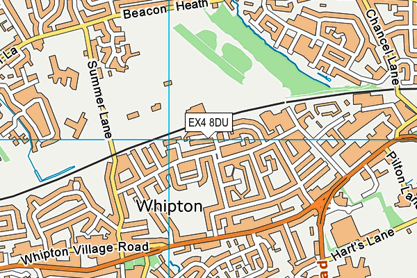 EX4 8DU map - OS VectorMap District (Ordnance Survey)