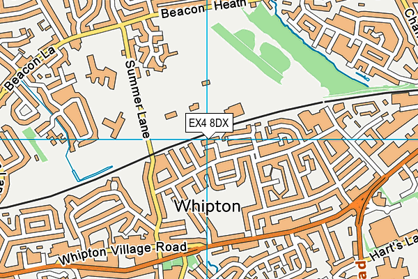 EX4 8DX map - OS VectorMap District (Ordnance Survey)