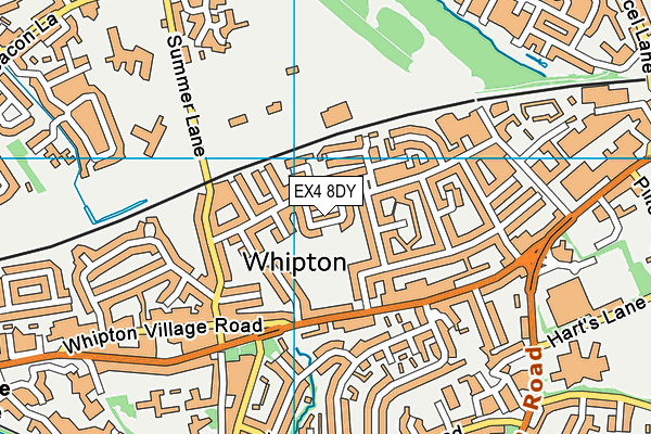 EX4 8DY map - OS VectorMap District (Ordnance Survey)