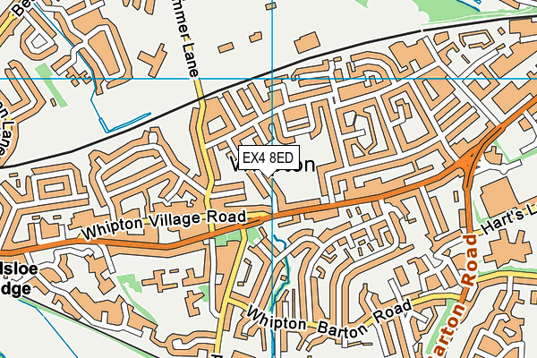 EX4 8ED map - OS VectorMap District (Ordnance Survey)