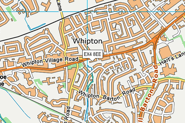 EX4 8EE map - OS VectorMap District (Ordnance Survey)