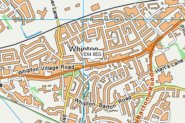 EX4 8EG map - OS VectorMap District (Ordnance Survey)