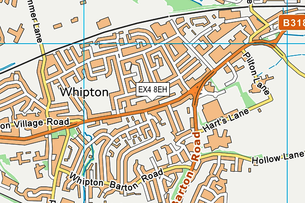 EX4 8EH map - OS VectorMap District (Ordnance Survey)
