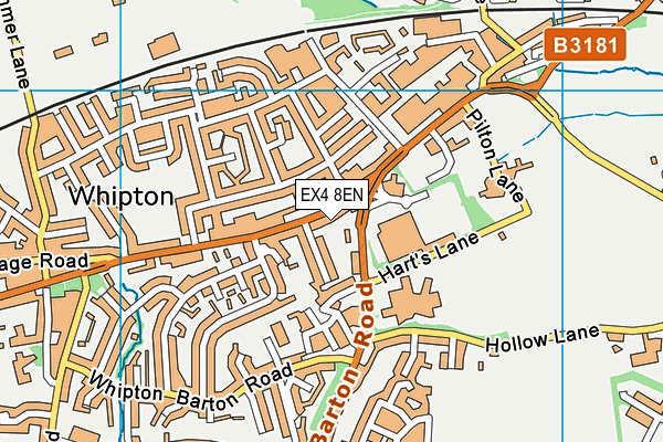 EX4 8EN map - OS VectorMap District (Ordnance Survey)