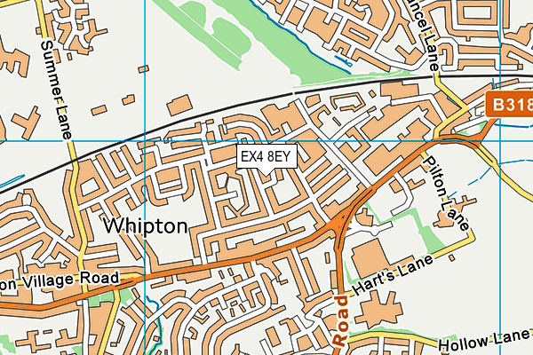 EX4 8EY map - OS VectorMap District (Ordnance Survey)